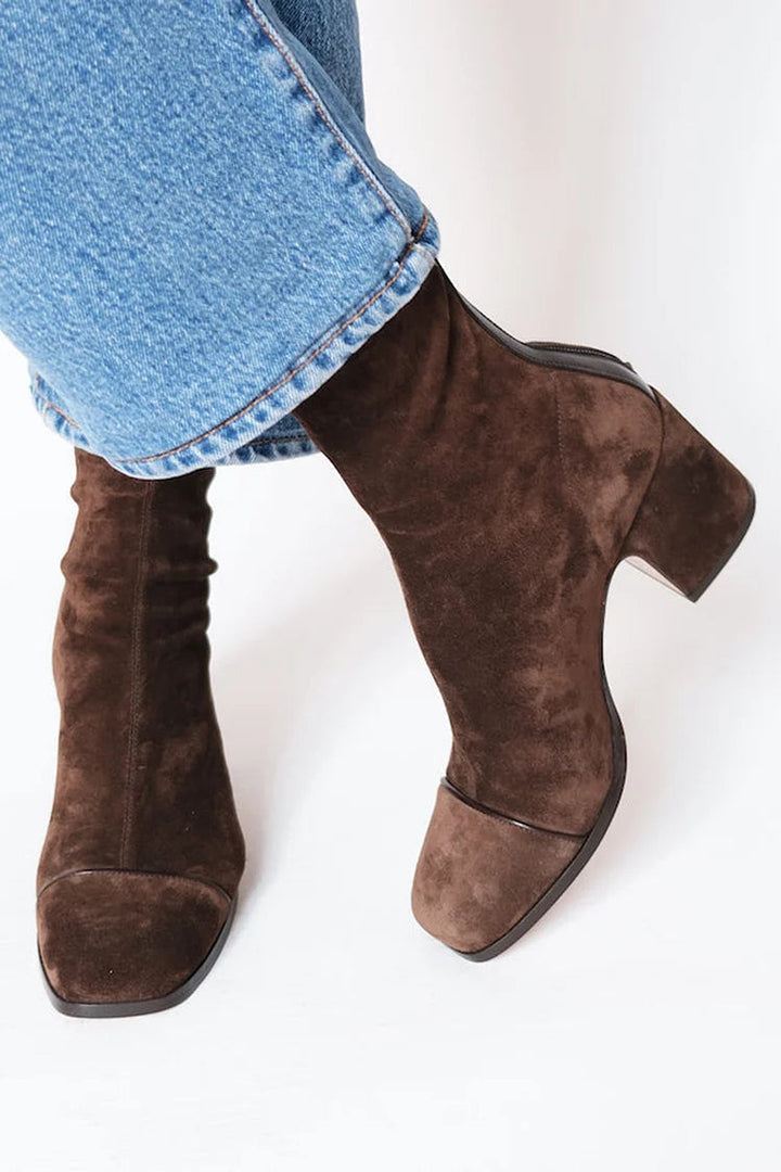 Pamela | Mid Heel Ankle boots with Sporty Details