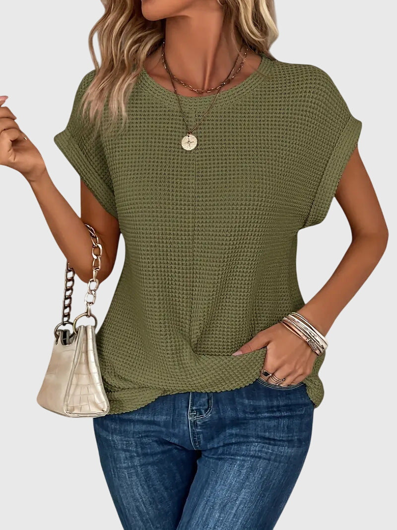 Jamie | Elegant Blouse with Crew Neck
