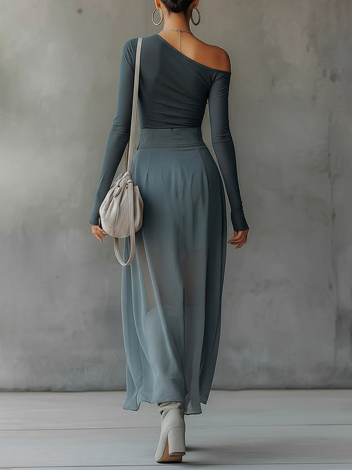 Jamie | Elegant Off-Shoulder Maxi Dres