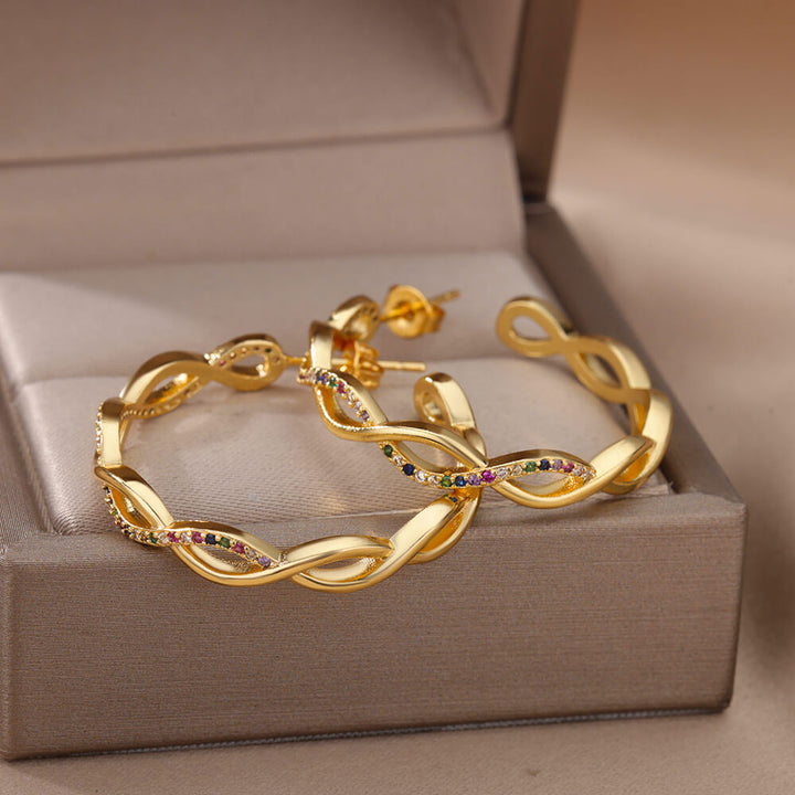 Jamie | Wave Earrings 18K Gold