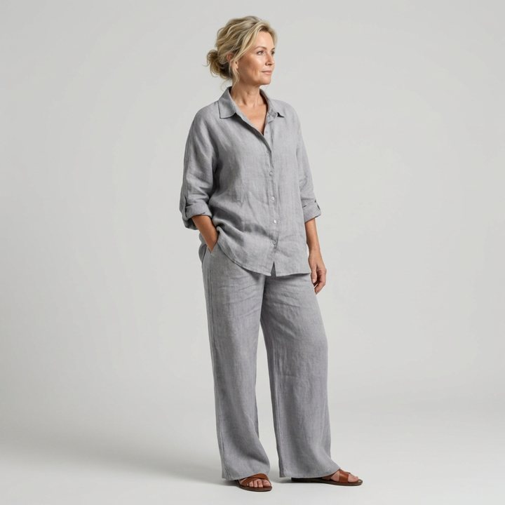 Lara Linen Shirt Suit