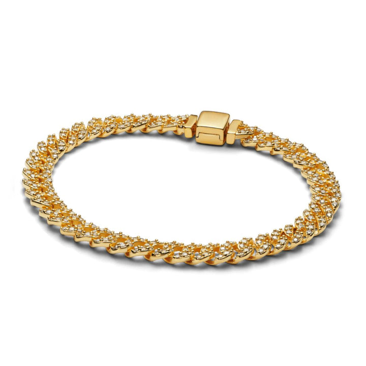 Jamie | Cuban Pink Bracelet 18k Gold
