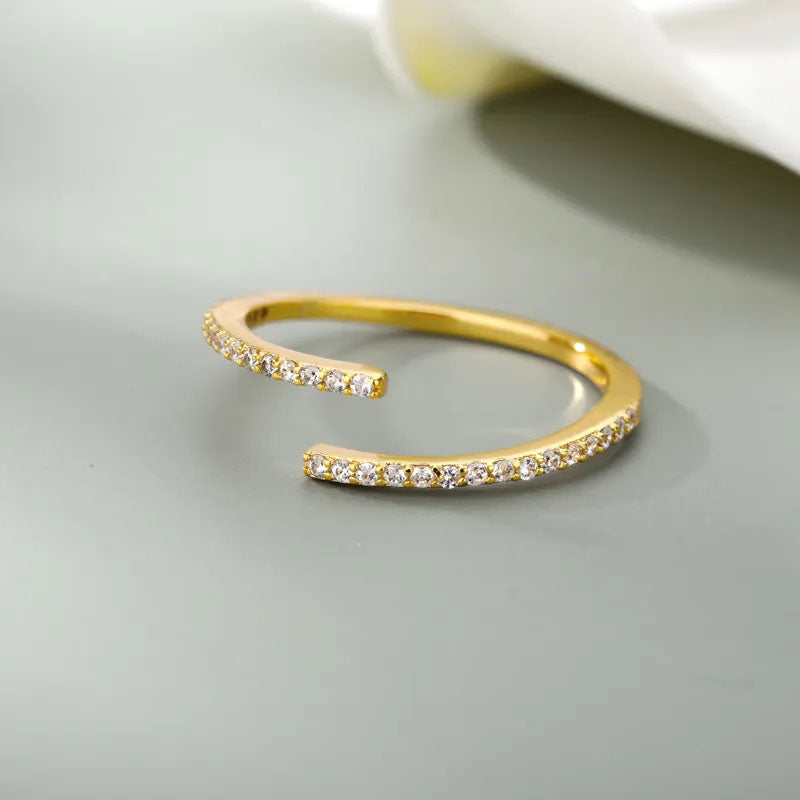Jamie | Classic Zirconia Ring 18K Gold