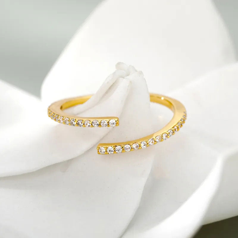 Jamie | Classic Zirconia Ring 18K Gold
