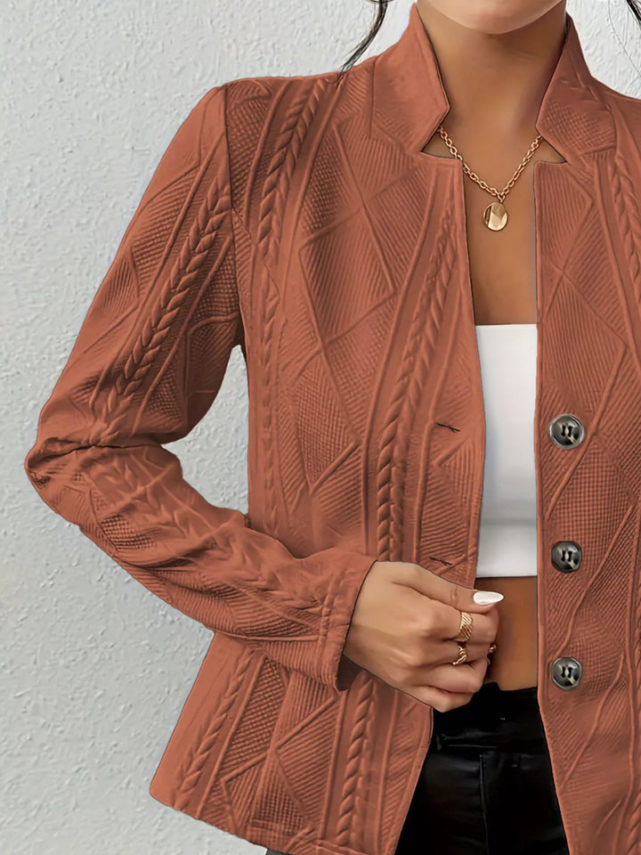Lisa | Textured Knit Button Front Blazer