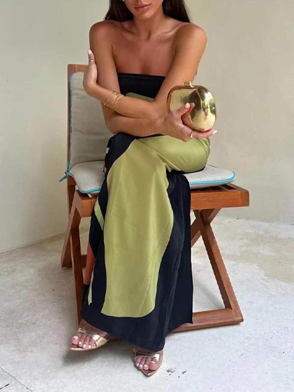 Eliana™ | Chic Strapless Maxi Dress