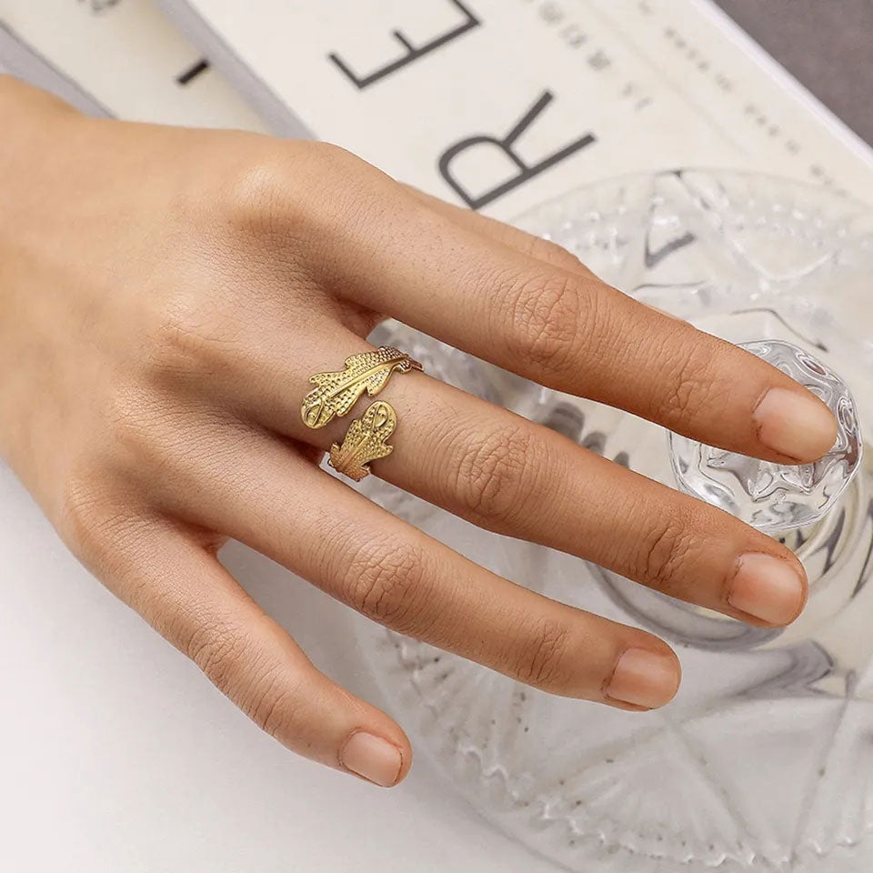 Jamie | Coral Ring 18K Gold