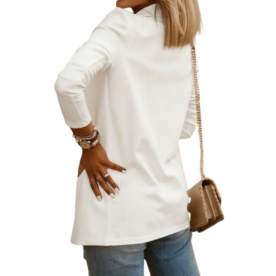 Clemence | Polished Lapel Knit Blazer