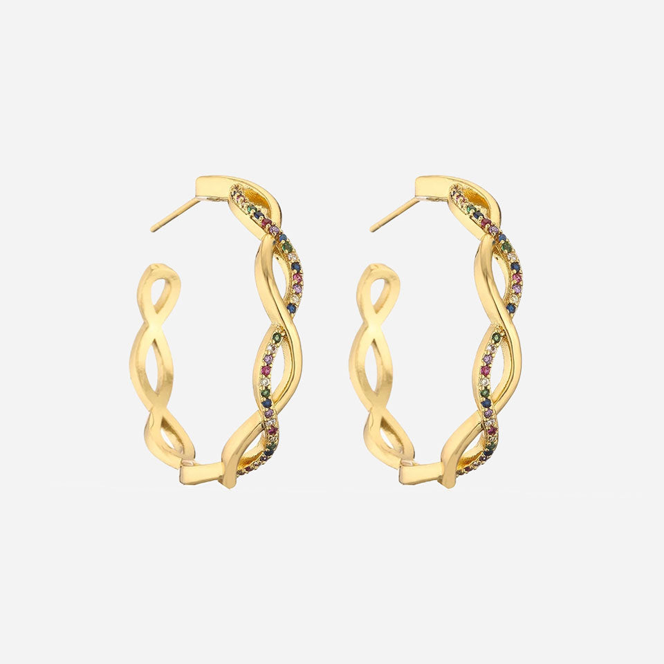 Jamie | Wave Earrings 18K Gold