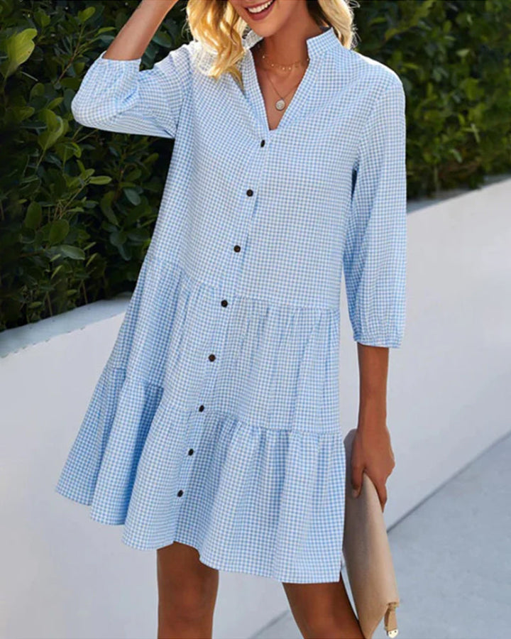 Dianne | Women’s Summer Dress Tiered Skirt 3/4 Sleeves
