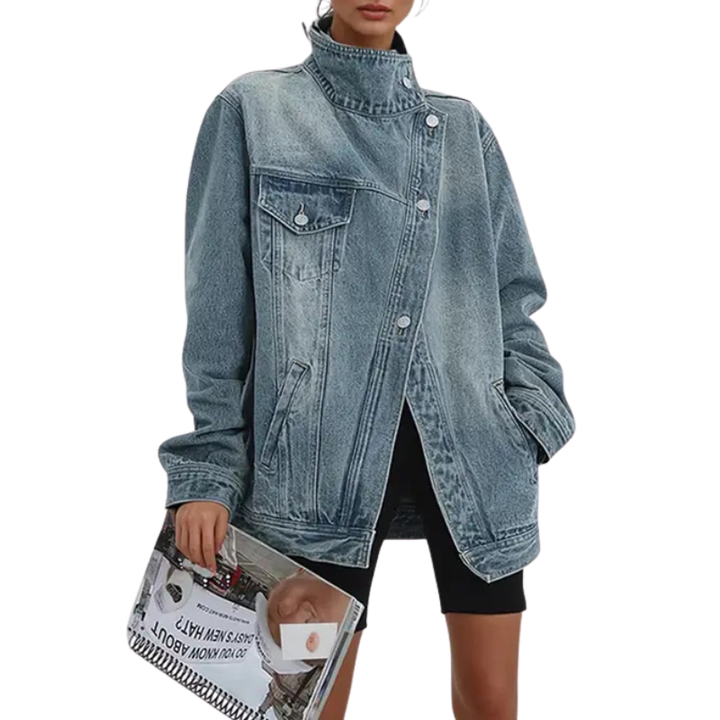 Skye | Vintage High Neck Asymmetric Jacket