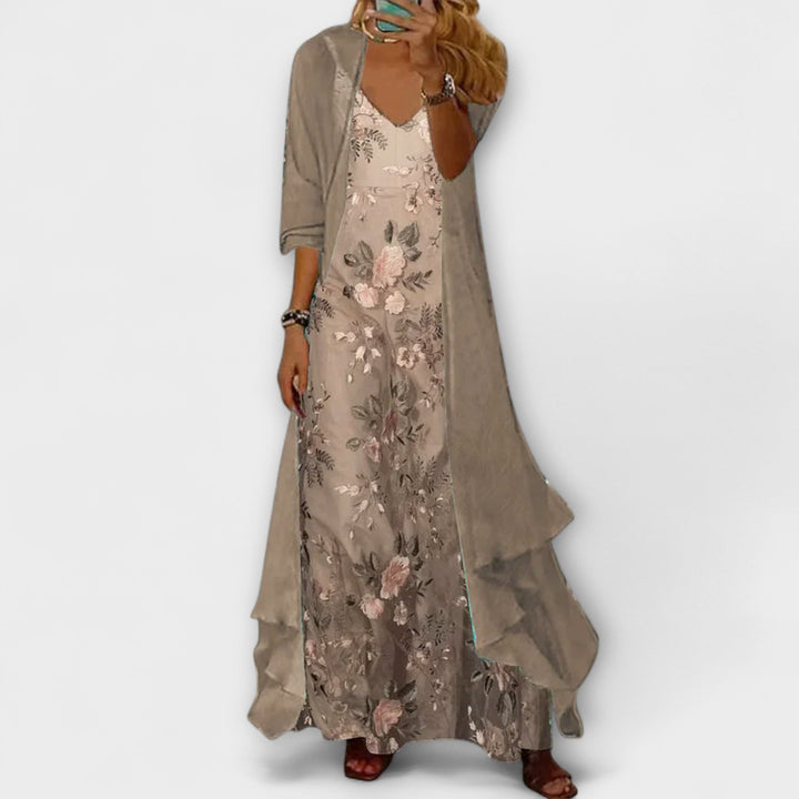 Jamie | Elegant Maxi Dress Two-Piece Set
