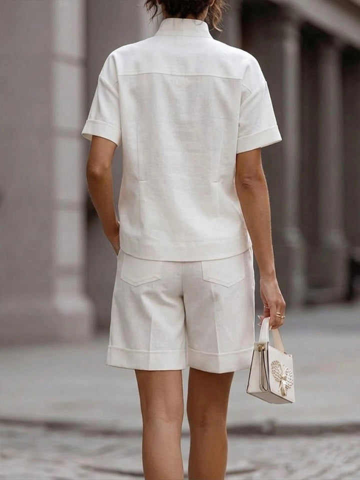 Clara | Effortless Linen Two-Piece Short Set