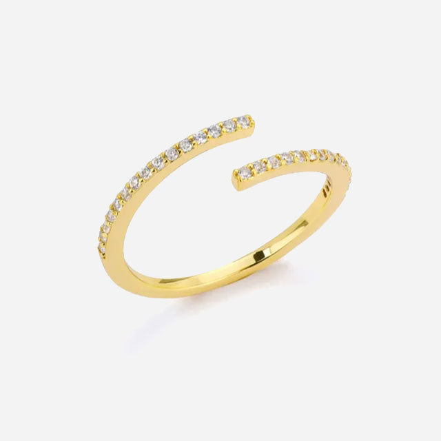 Jamie | Classic Zirconia Ring 18K Gold