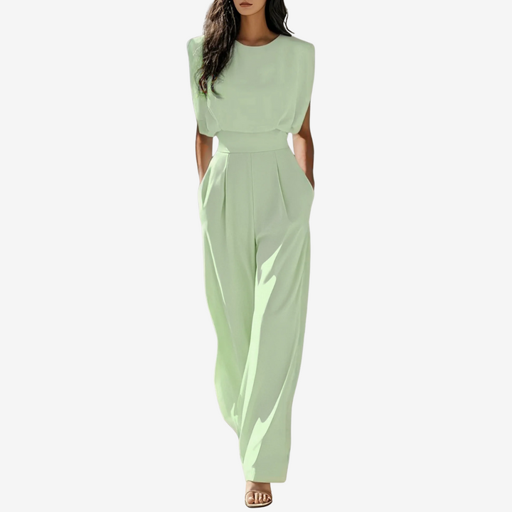 Ariia | Sculptural Wide-Leg Tailored Jumpsuit