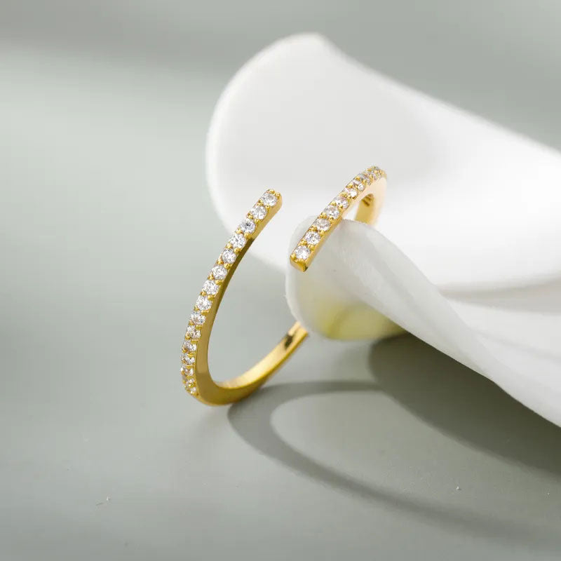 Jamie | Classic Zirconia Ring 18K Gold