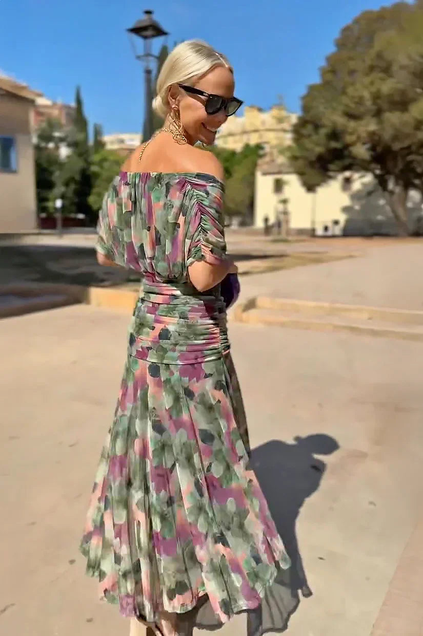 Luisa | Elegant Long Evening Dress with V-Neck