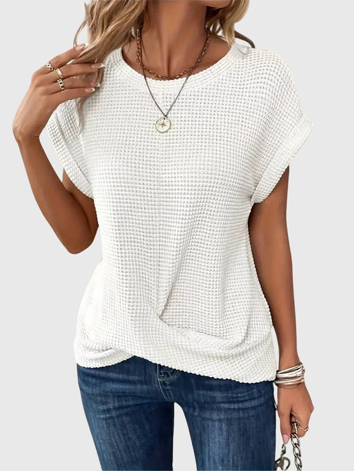 Jamie | Elegant Blouse with Crew Neck