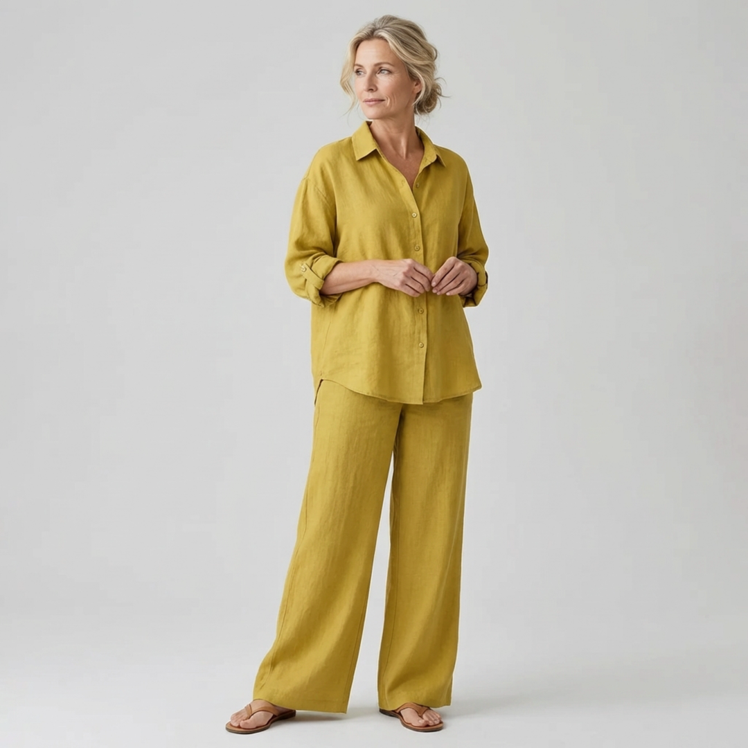 Lara Linen Shirt Suit