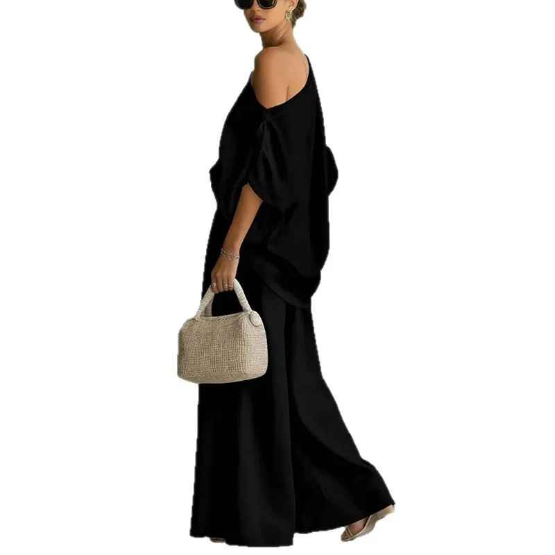Lisa - Set with Off-Shoulder Top and Tapered Pants