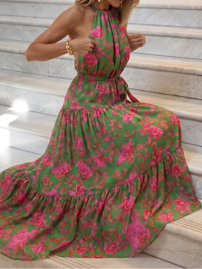 Rowen | Draped Halter Midi Dress