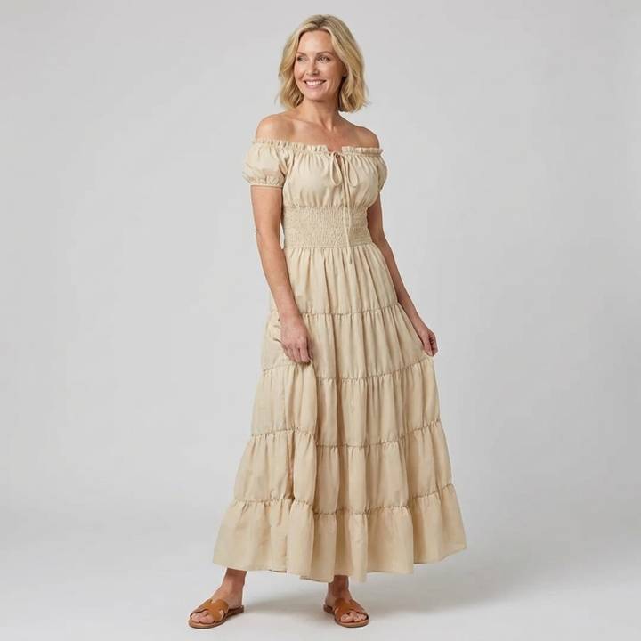 ROWENNA™ – Medieval Renaissance Smocked Waist Dress