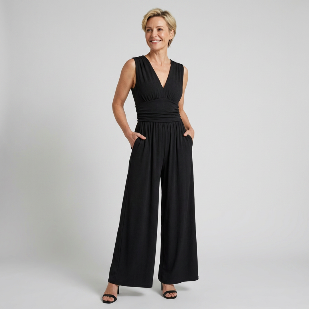 CHARITY – Chic Sleeveless Wide-Leg Jumpsuit