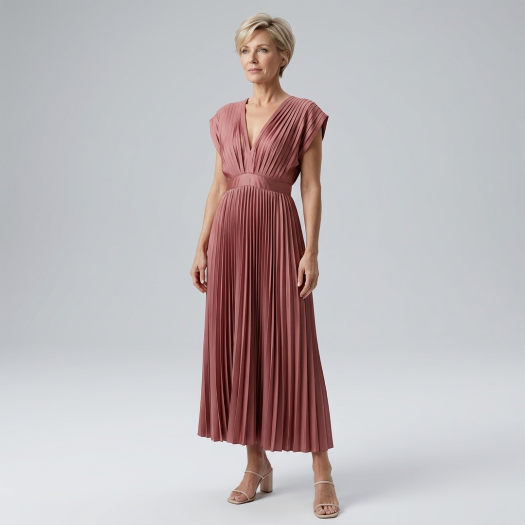 Isla | Elegant Pleated Dress