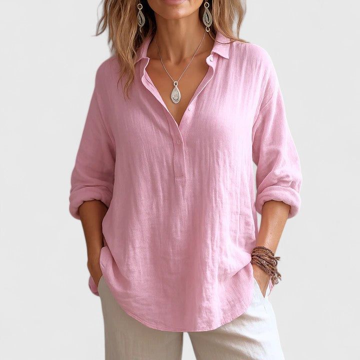 Jamie | Comfortable Linen Blouse