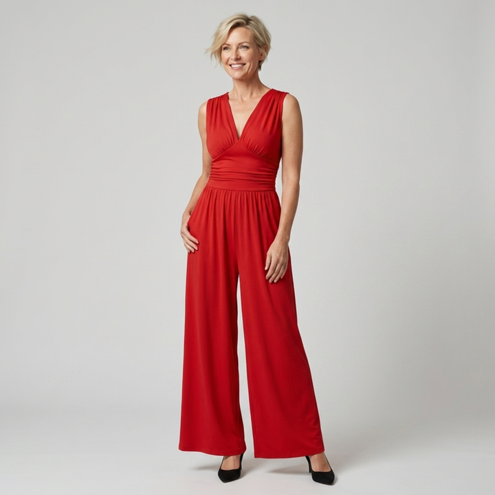 CHARITY – Chic Sleeveless Wide-Leg Jumpsuit