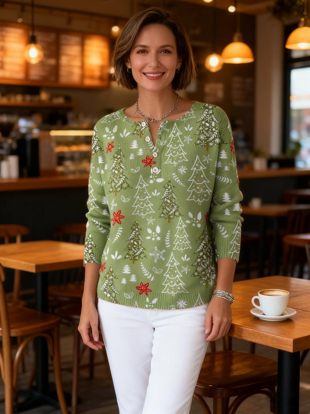 Nocchi - Christmas Sweater with Buttons