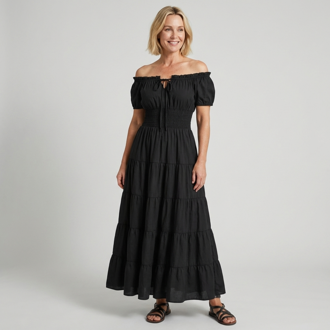 ROWENNA™ – Medieval Renaissance Smocked Waist Dress