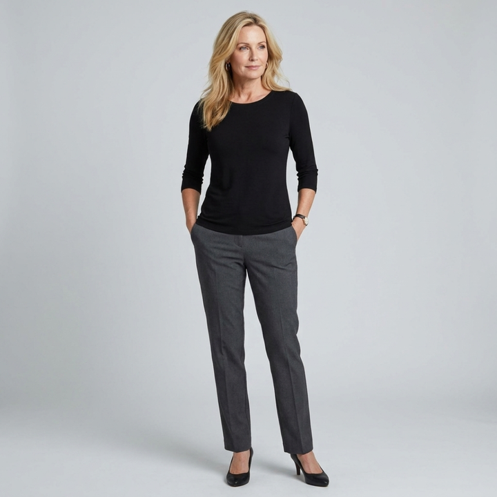 Stella | Women's Crew Neck 3/4 Sleeve Casual Everyday Top
