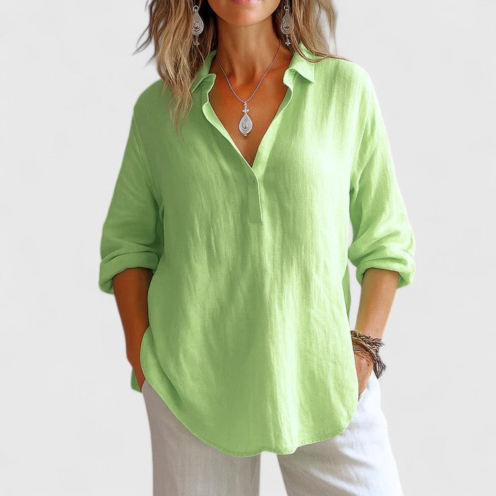 Jamie | Comfortable Linen Blouse
