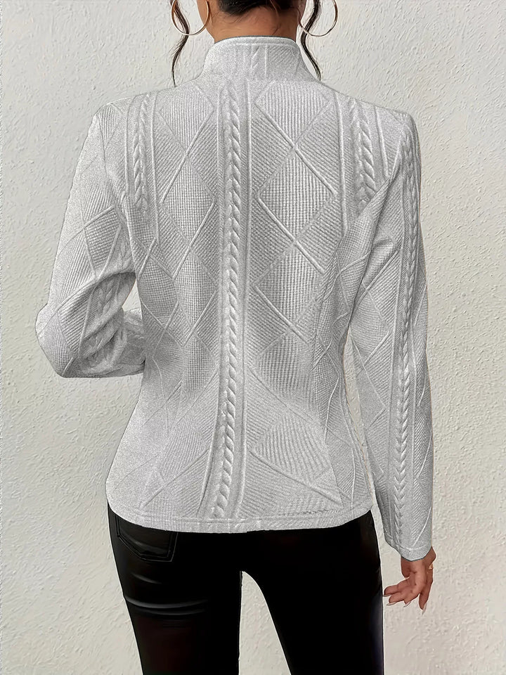 Lisa | Textured Knit Button Front Blazer