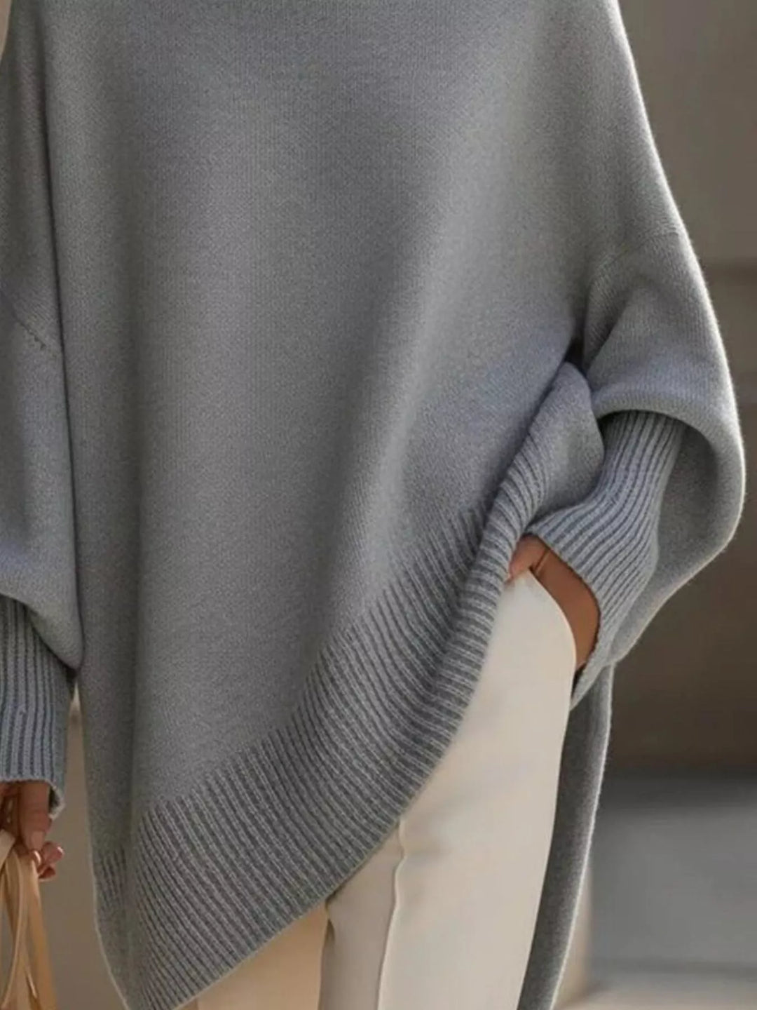 Isabella | Ribbed Sleeve Oversized Sweater