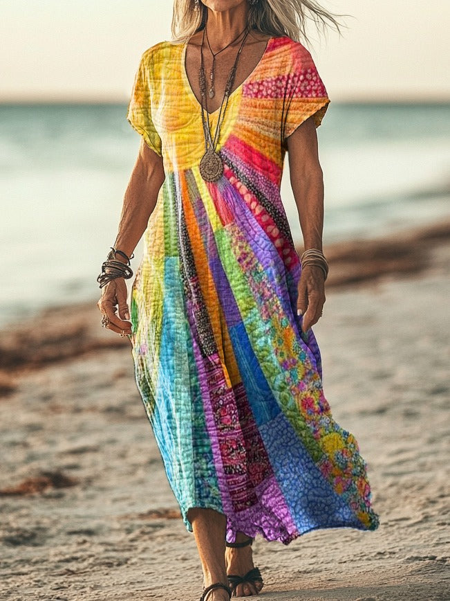 Lea™ | Bohemian Sun Design Dress