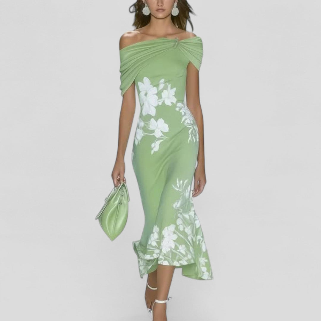 Victoria | Timeless Elegance Floral Midi Dress