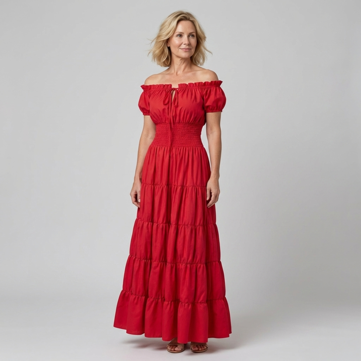 ROWENNA™ – Medieval Renaissance Smocked Waist Dress