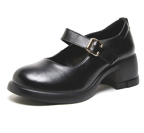 Jamie | Agnes Leather Mary Janes.