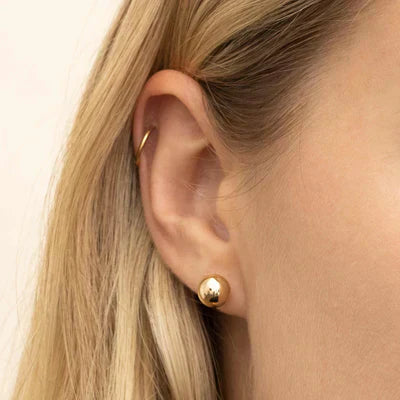 Jamie | Round Earrings 18K Gold