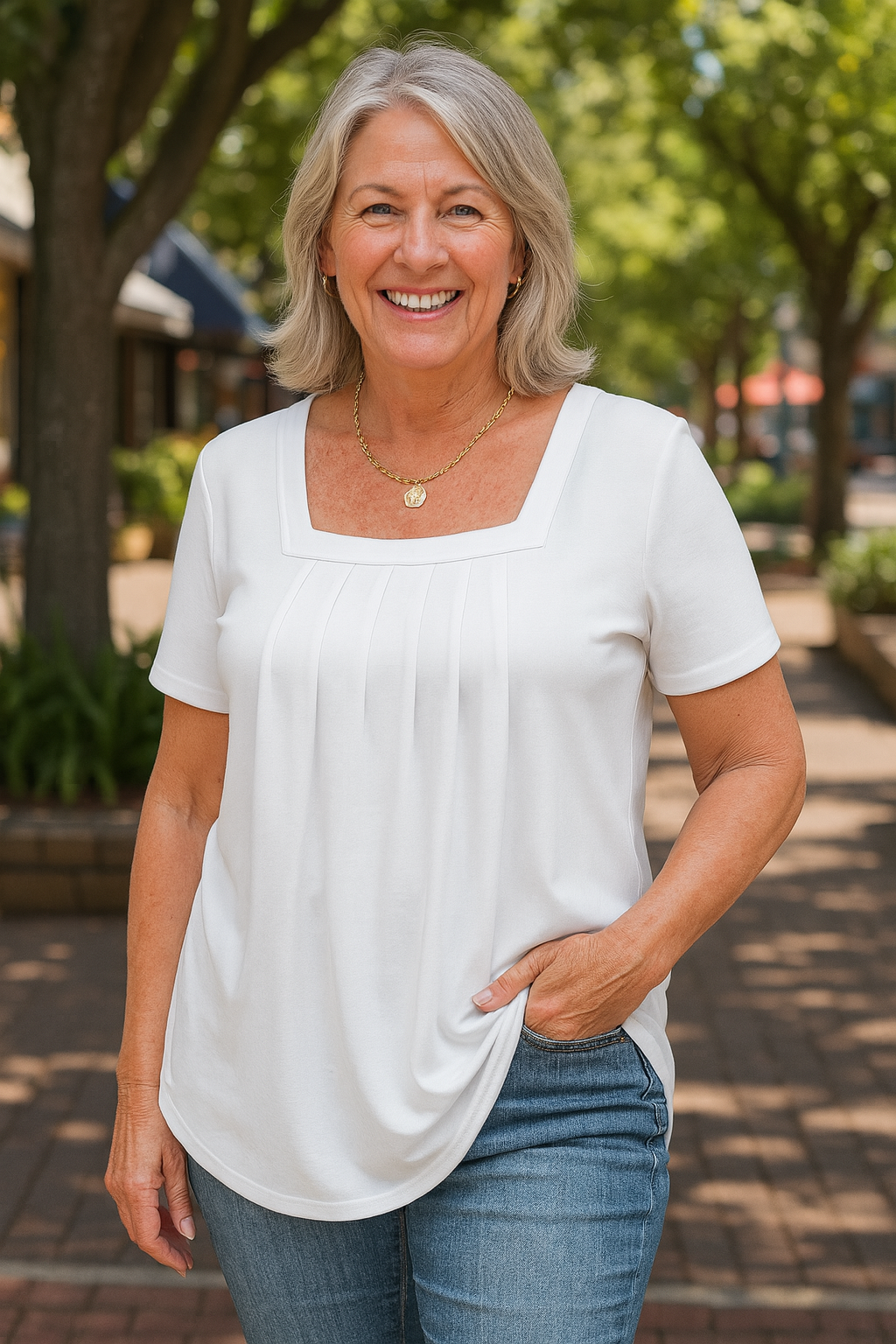 Natashia | Pleated Comfort Top - Everyday confidence