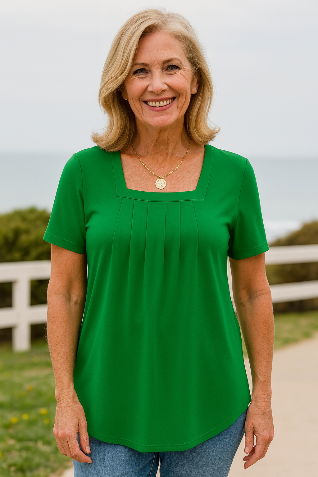 Natashia | Pleated Comfort Top - Everyday confidence