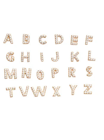 Jamie | Letter Earrings 18k Gold