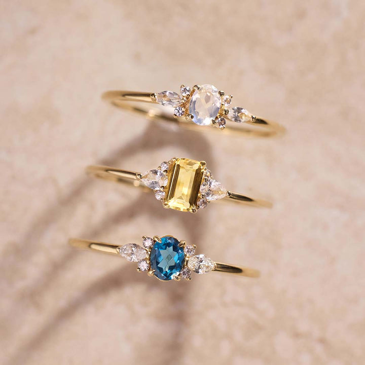 Jamie | Violet Diamond Ring 18k Gold