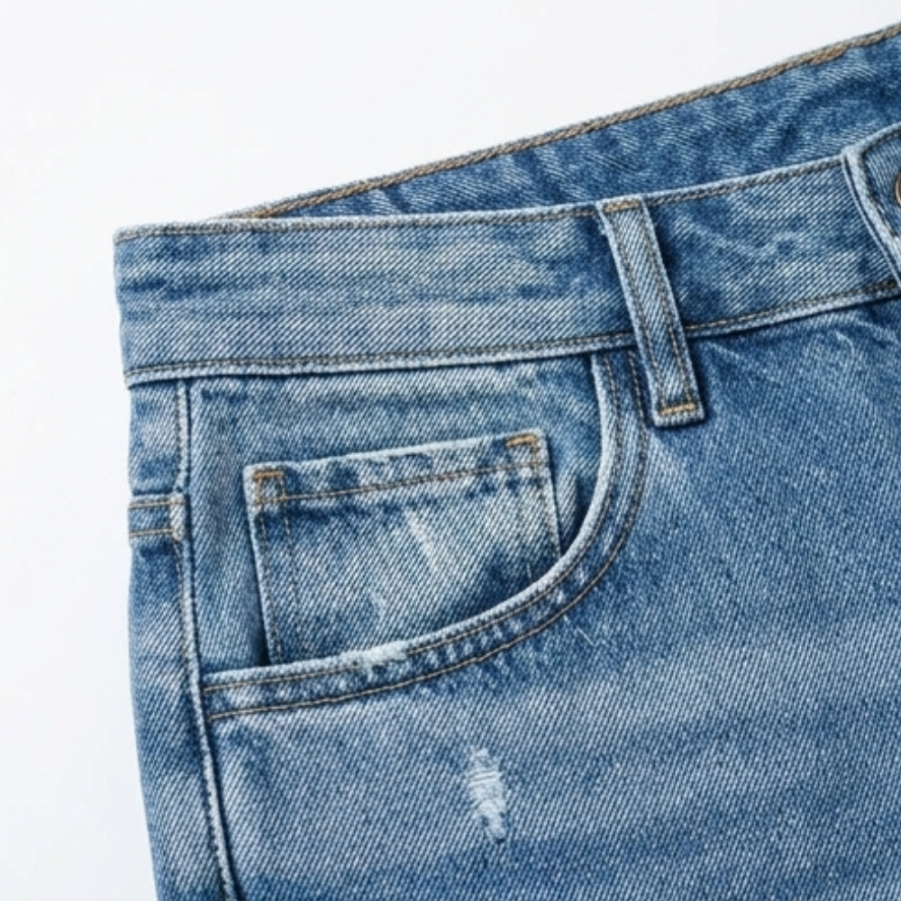 Vivara | Retro Fringed Cropped Straight Leg Jeans