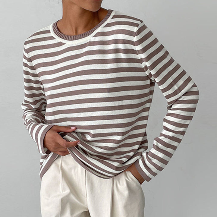 Classic Striped Organic Cotton Long Sleeve Sweater