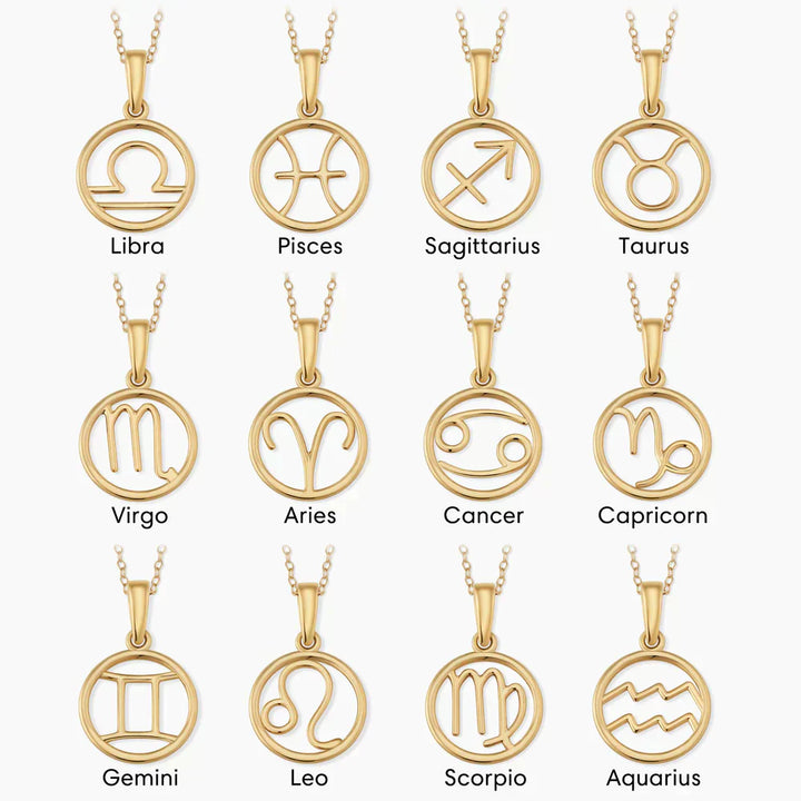 Jamie | Zodiac Sign Necklace 18k Gold