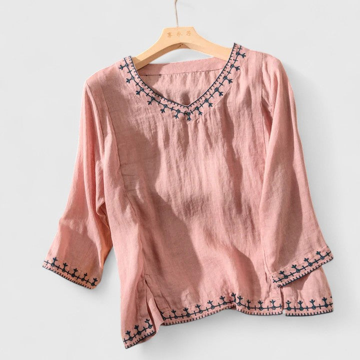 Jamie | Elegant V-Neck Blouse