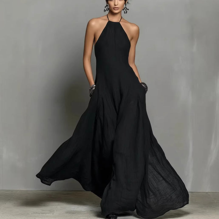 Eleanor | Timeless Halter Floating Maxi Dress